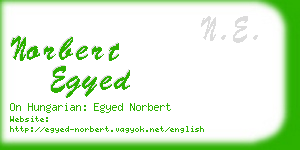 norbert egyed business card